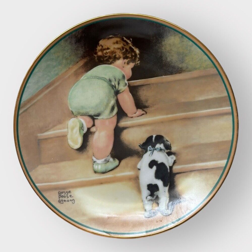 Bessie Pease Gutmann “On the Up and Up” Plate Hamilton Collection 1986‎